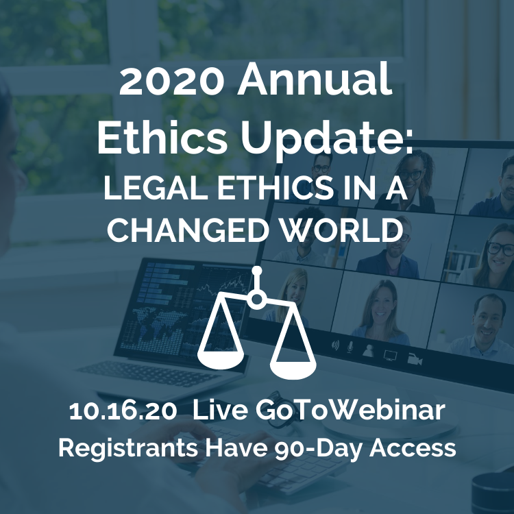 2020 Annual Ethics Update