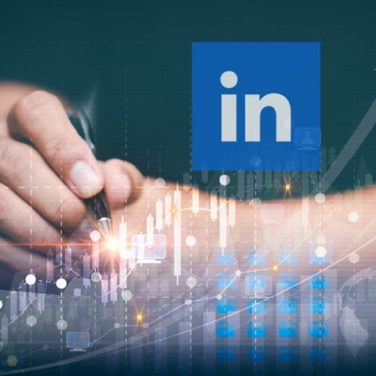 Image of hands and the LinkedIn logo
